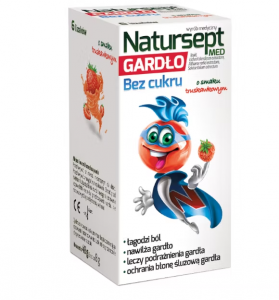 Natursept Med Gardło Lizaki Bez Cukru Smak Truskawkowy 6 Sztuk
