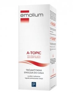 Emolium A-topic, trójaktywna emulsja do ciała, 200 ml