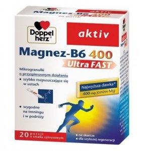 Doppelherz aktiv Magnez-B6 400 UltraFAST, 20 saszetek