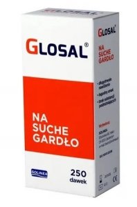 Glosal, aerozol na suche gardło, 250 dawek