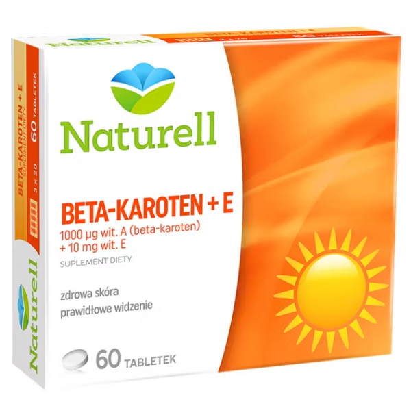 Naturell Beta-Karoten + Witamina E 60 Tabletek