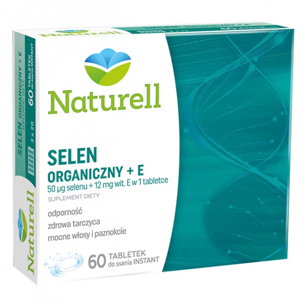 Naturell Selen Organiczny +E 60 Tabletek Do Ssania