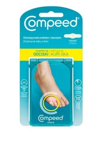 Compeed, plastry na odciski na palce, rozmiar średni, 10 sztuk