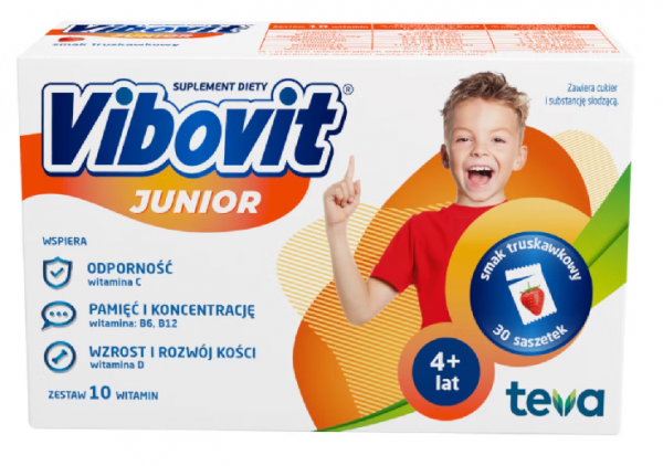 Vibovit Junior 30 Saszetek O Smaku Truskawkowym