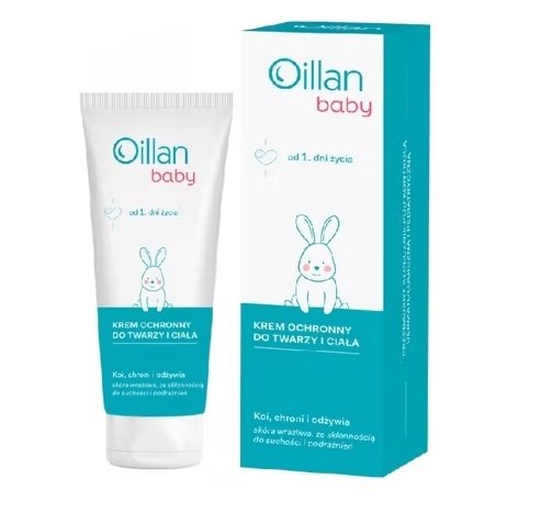 Oillan Baby Krem ochronny do twarzy i ciała, 75 ml