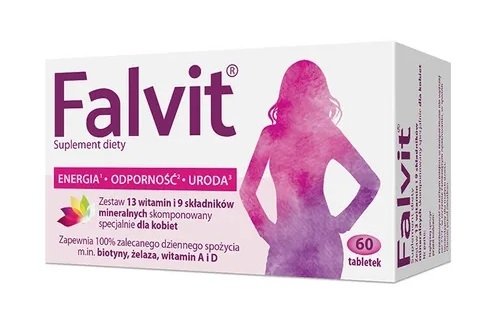 Falvit, witaminy i minerały dla kobiet, 60 tabletek