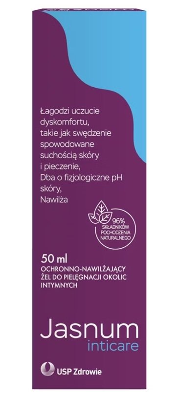 Jasnum Inticare żel ochronno-nawilżający do pielęgnacji okolic intymnych, 50 ml