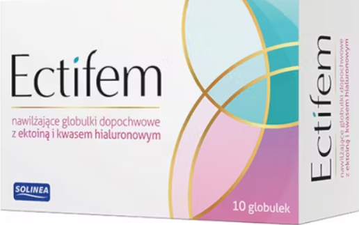 Ectifem nawilżające globulki dopochwowe 10 sztuk