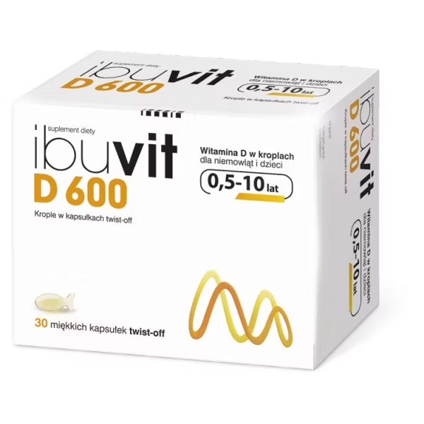 Ibuvit D600 Krople W Kapsułkach Twist-off 30 Kapsułek