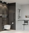 Uchwyt Kątowy 60/40 cm dla Niepełnosprawnych stal nierdzewna fi32