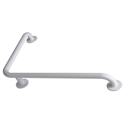 Uchwyt Kątowy dla Niepełnosprawnych prawy 60/40cm biały fi32 + MASKOWNICE