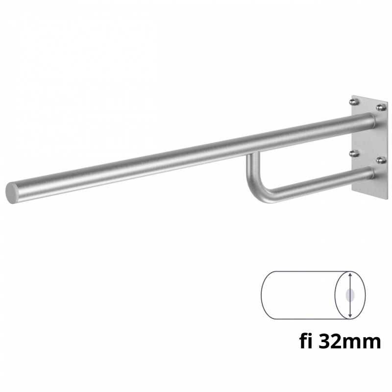 Uchwyt stały 50 cm dla niepełnosprawnych stal nierdzewna MODULAR