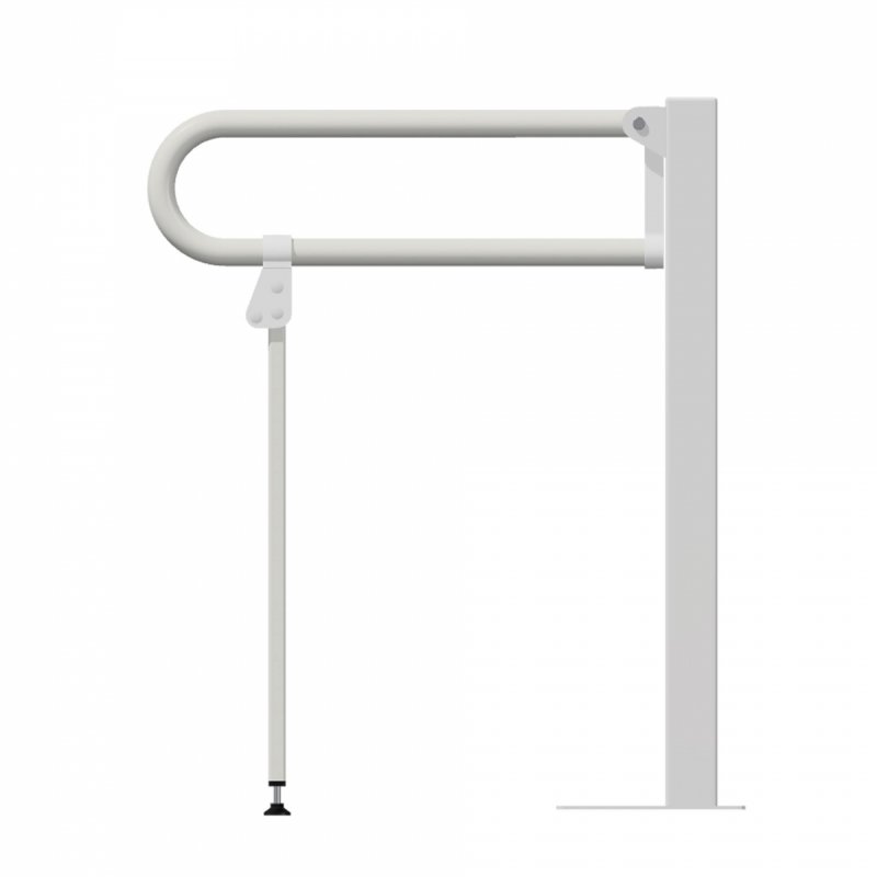 Uchwyt Uchylny WC dla Niepełnosprawnych wolnostojący 58cm biały fi32