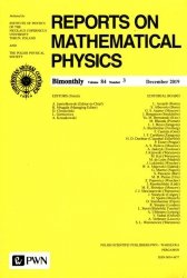 Reports on Mathematical Physics 84/3 2019 Kraj