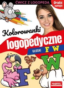 Kolorowanki logopedyczne Głoski F W z naklejkami