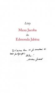 Listy Maxa Jacoba do Edmonda Jabesa