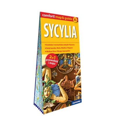Sycylia laminowany map&guide 2w1 przewodnik i mapa