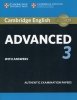 Cambridge English Advanced 3 with answers 