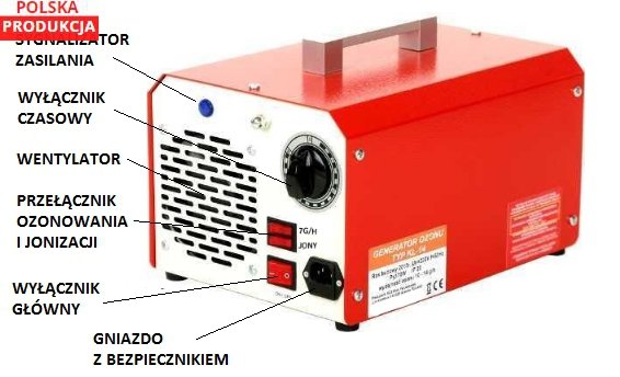 GENERATOR OZONU OZONATOR KL-7 Z MODUŁEM JONIZATORA POWIETRZA do 50m³