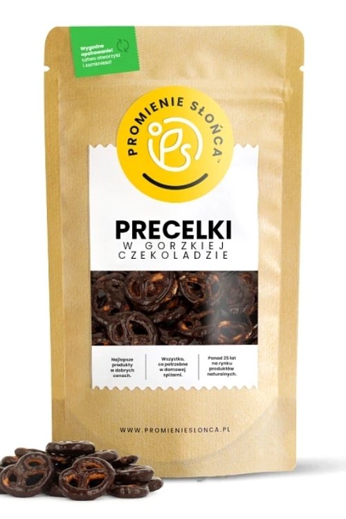 Precelki w gorzkiej czekoladzie promienie słońca