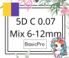 5D C 0,07 6-12 mm BasicPro Paleta Mix - Zółte / Fioletowe - Dwa Kolory w Pudełku 