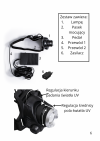 Czołowa lampa UV do stylizacji rzęs + okulary ochronne UV400