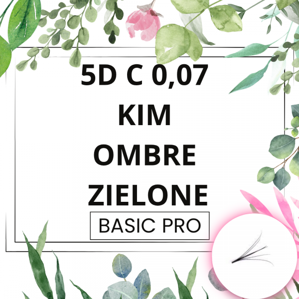 5D C 0,07 6-12mm BasicPro Paleta Mix - Ombre Zielone  / Jasny Zielony KIM 