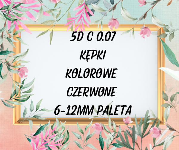 5D, C , 0.07 mix 6-12mm PALETA KOLOROWA , CZERWONY 