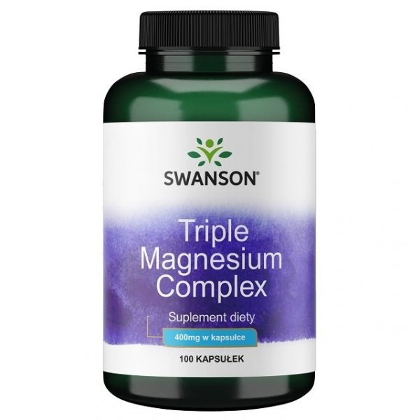 Swanson Triple Magnesium complex magnez 3 formy 100 kapsułek suplement diety