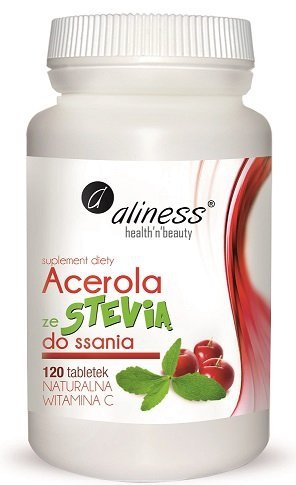 Aliness Acerola ze Stevią do ssania suplement diety  x  120 tabletek