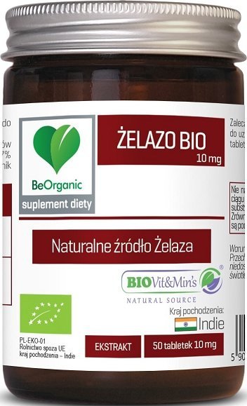 Aliness BeOrganic Żelazo produkt BIO 10 mg x 50 tabletek
