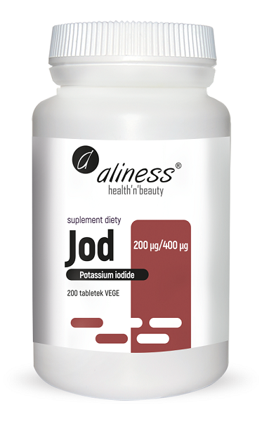 Aliness Jod (jodek potasu) 200 µg / 400 µg suplement diety 200 kapsułek VEGE