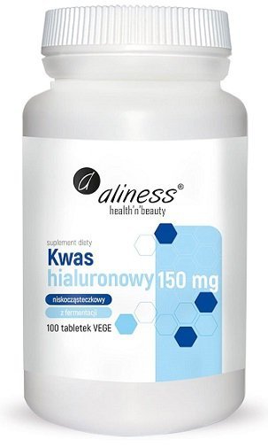 Aliness Kwas hialuronowy niskocząsteczkowy 150 mg  suplement diety x 100 tabletek VEGE