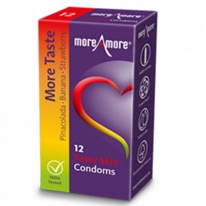 Prezerwatywy smakowe - MoreAmore Condom Tasty Skin 12 szt