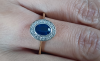  Złoty pierścionek z szafirem i brylantami PR.00868 pr.585