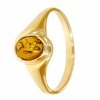 Złoty pierścionek z bursztynem PR.01110 pr.585