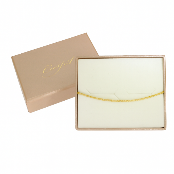 Złota bransoletka 585 – delikatny splot lisi ogon