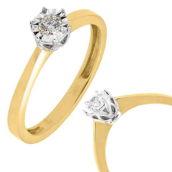 Złoty pierścionek zaręczynowy z brylantem PR.A210/05 RC pr.585