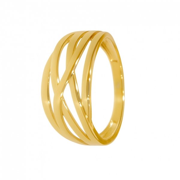 Złoty Pierścionek Przeplatany PR.01416