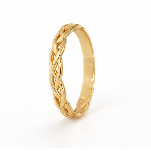 Złoty Pierścionek Pleciony Złoto 585 PR.01406