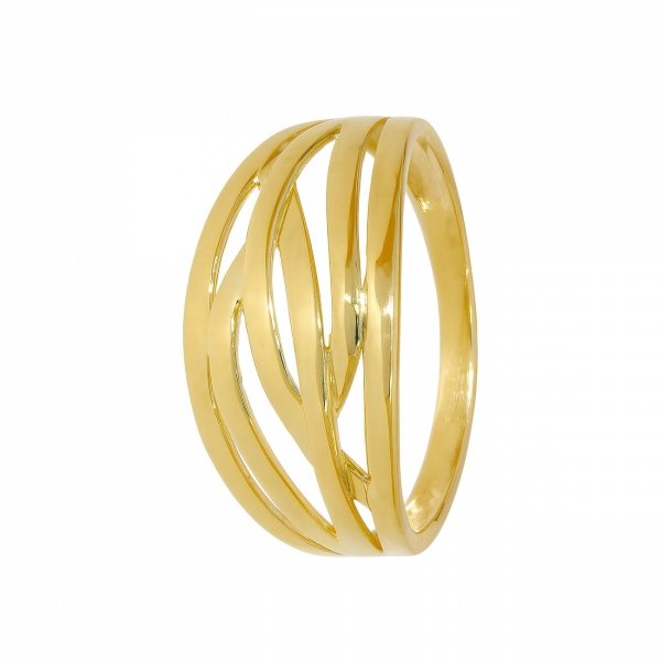 Złoty Pierścionek Ażurowy Nowoczesny Złoto 585 PR.01423