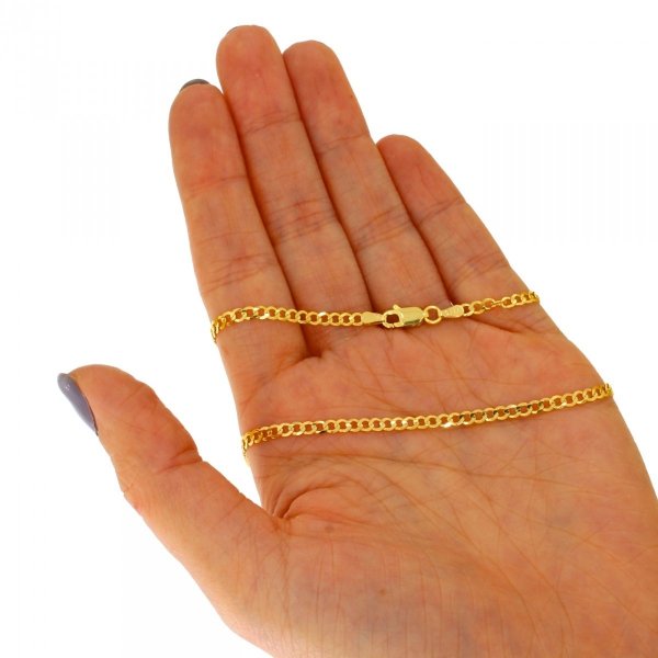  Złoty łańcuszek pancerka 45cm LA.01224 pr.585