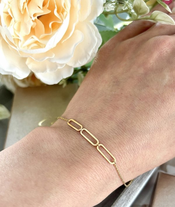 Złota bransoletka z ozdobnymi ogniwami – BR.01241 pr.585