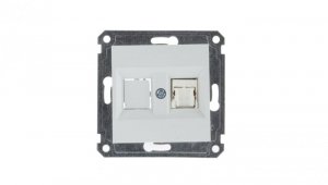 Lumina Gniazdo komputerowe pojedyncze RJ45 Cat.5e UTP białe WL2110