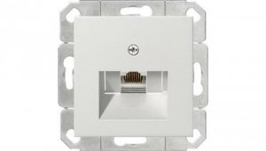 Gniazdo komputerowe poj. RJ45 cat. 6 Gira System 55 biały mat