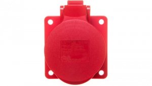 Gniazdo tablicowe 16A 5P 400V /75x75/ czerwone IP44 TWIST 315-6f7