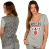 Adidas Originals Bball Tee 2 Leo Baumwolle Bequem Damen T-Shirt In Grau