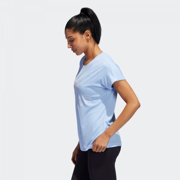 Adidas SS Bos Logo Tee EB4495 Sport T-Shirt In Himmelblau für Damen