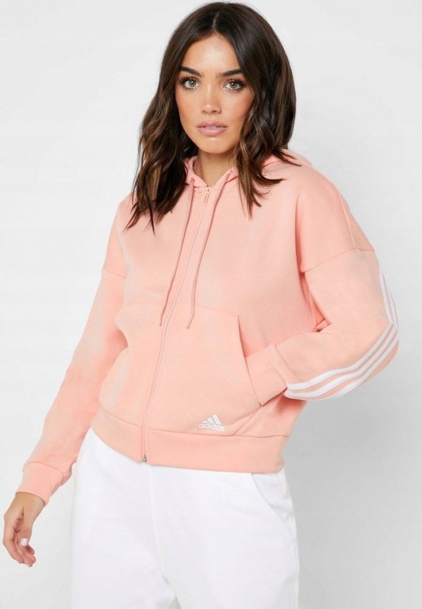 Adidas W Mh 3S Dk HD EB3824 Kapuzenpullover In Rosa Sportbluse für Damen