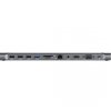 GEMBIRD MULTI ADAPTER TYP-C 11W1 (HUB USB + HDMI + VGA + PD + CZYTNIK KART + LAN + AUDIO 3,5 MM), SZARY